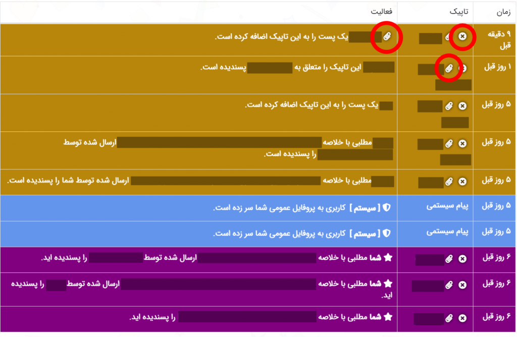 نمونه اعلان ها